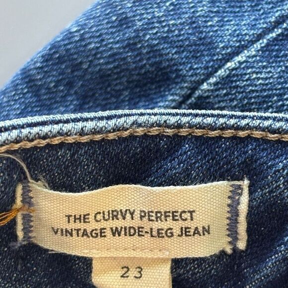 Madewell the curvy perfect vintage wide leg jeans button fly size 23 - Picture 5 of 10